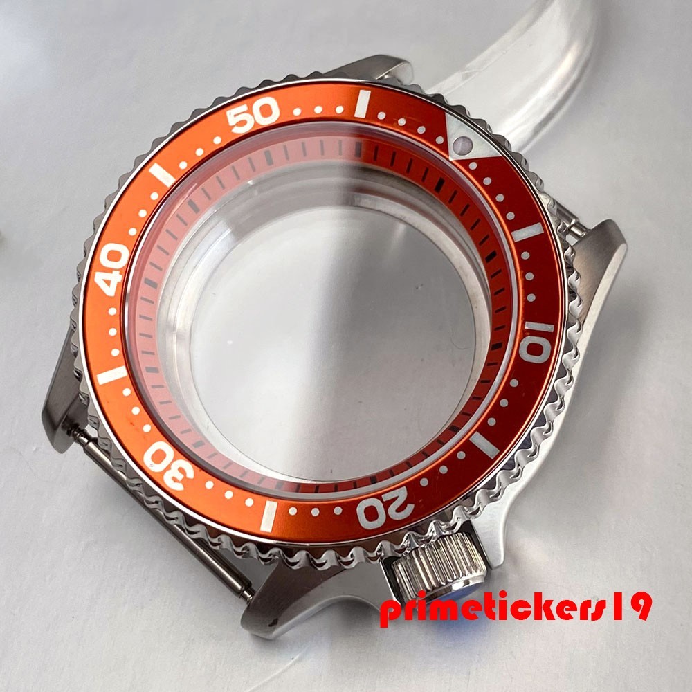 41mm Diving Watch Case+Band Clear Back 3.8 Crown 20ATM Fit NH34 NH35 NH36 NH38