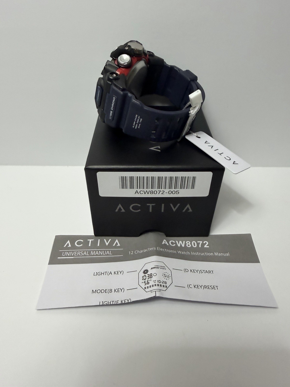 Activa ACW8072-005 Men’s Blue Black Ana-Digi Sport Watch Blue Backlight