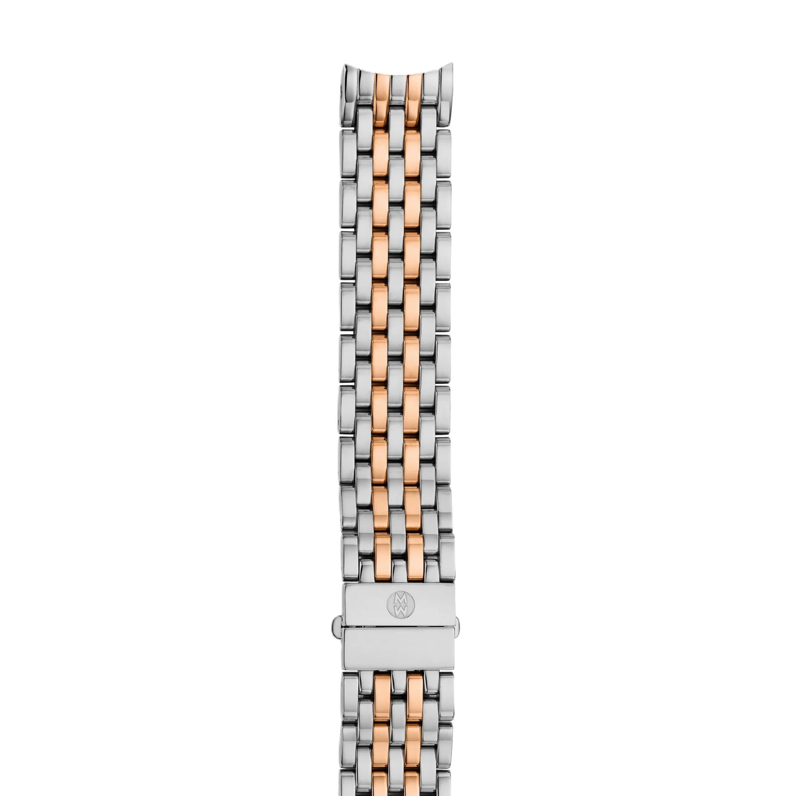 New Michele Serein Mid 16mm 18K Rose Gold Plated Two Tone Bracelet MS16DH315750
