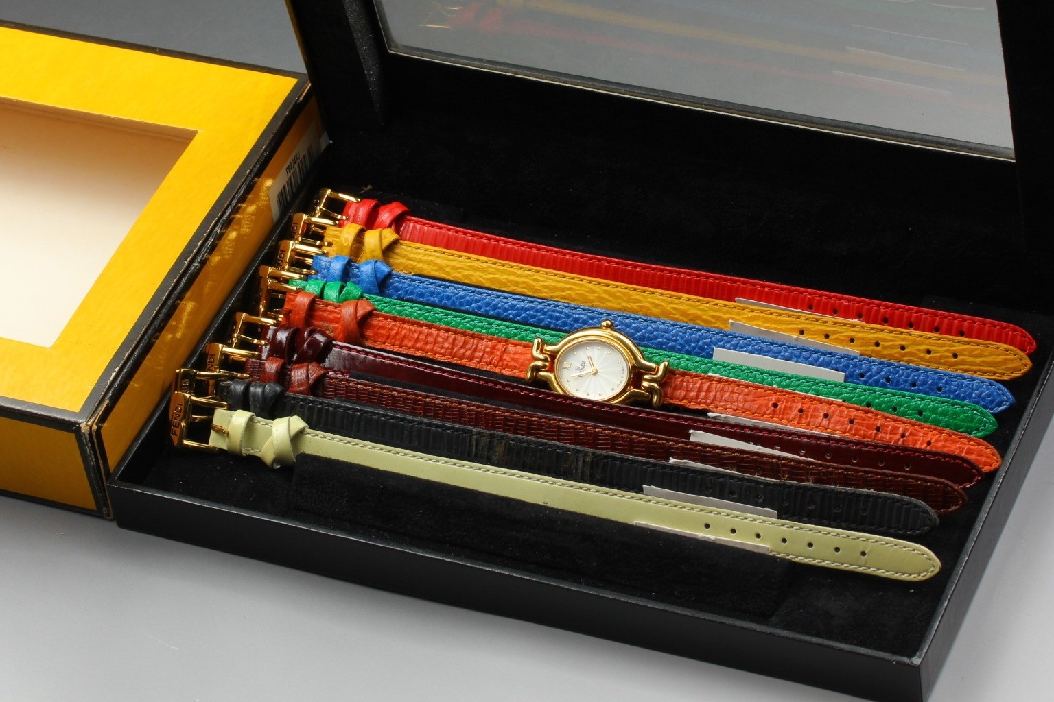 *N MINT w/ Box* FENDI 640L Chameleon 24mm 9 Colors Change Belt Qz Women’s Watch