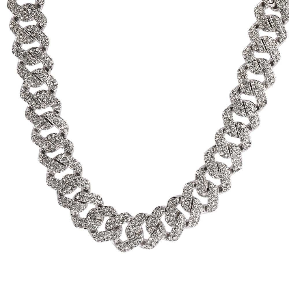 13MM Gold Plated Zinc Alloy Iced CZ Out Miami Cuban Link Chain Or Bracelet
