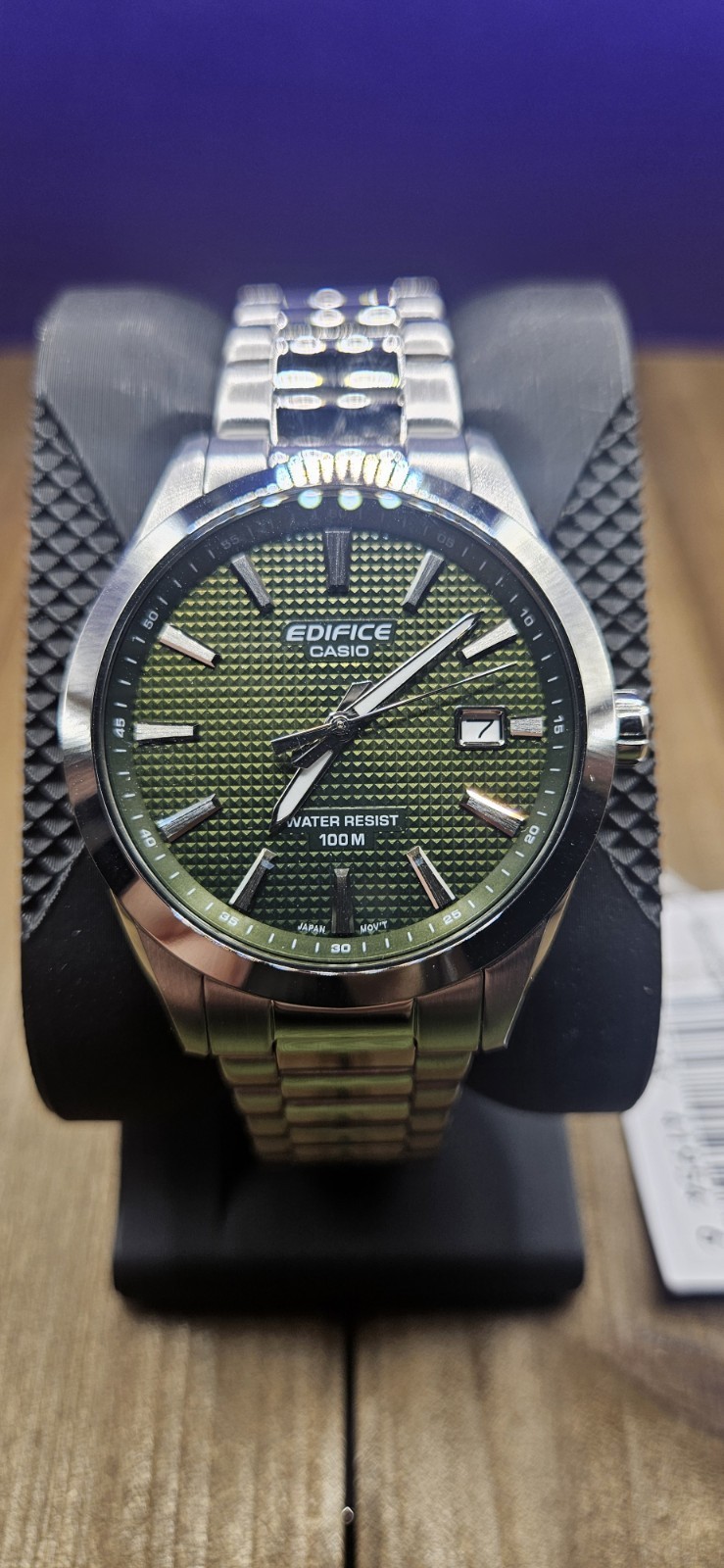 Casio Edifice EFV-160D-3A Green Analog Stainless Steel Quartz Sporty Men’s Watch