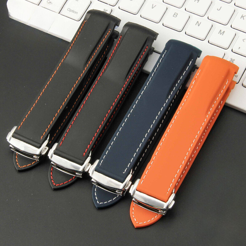 Premium Rugged Silicone Watch Strap Mens WristBand Fits OMEGA 20/22mm with Tools
