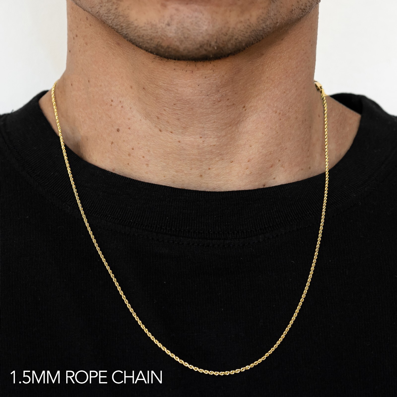 10k Yellow Gold 1.5mm-8mm Solid D/Cut Rope Chain Bracelet Size 7″-30″