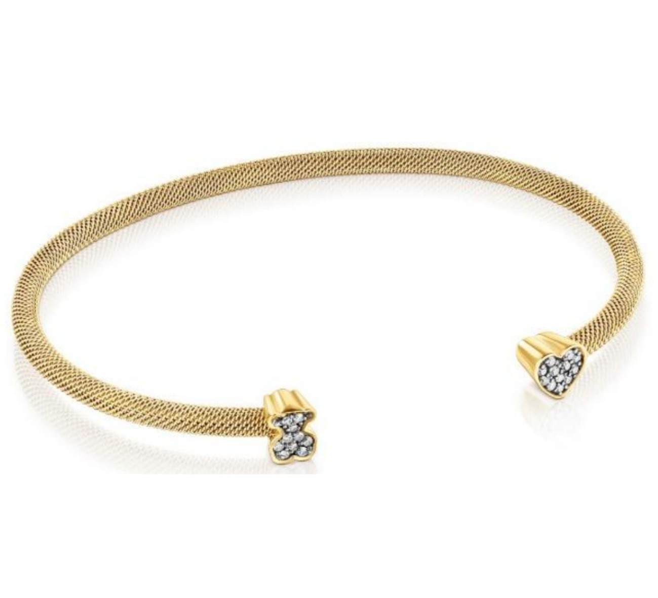 🧡💛💫TOUS MESH HEART AND BEAR BRACELET S925 VERMEIL