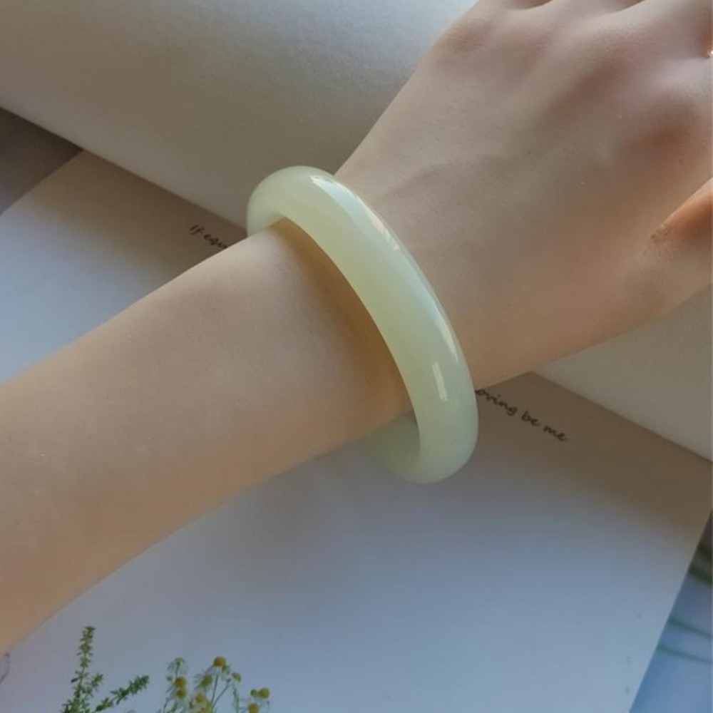 Certified 52-64mm Clear Water 晴水 Natural HeTian Nephrite Jade Bangle Bracelet