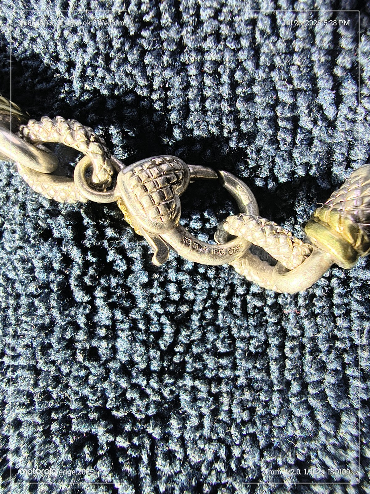 Hard To Find Judith Ripka 18k, 925, And 3 Diamond Heart Pendant Leather Choker