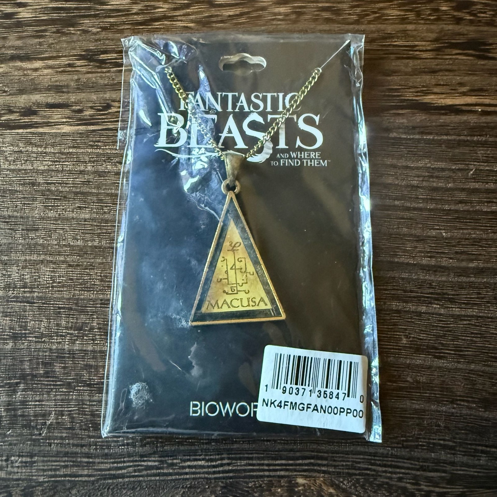 Bioworld Fantastic Beasts MACUSA Triangle Pendant Necklace