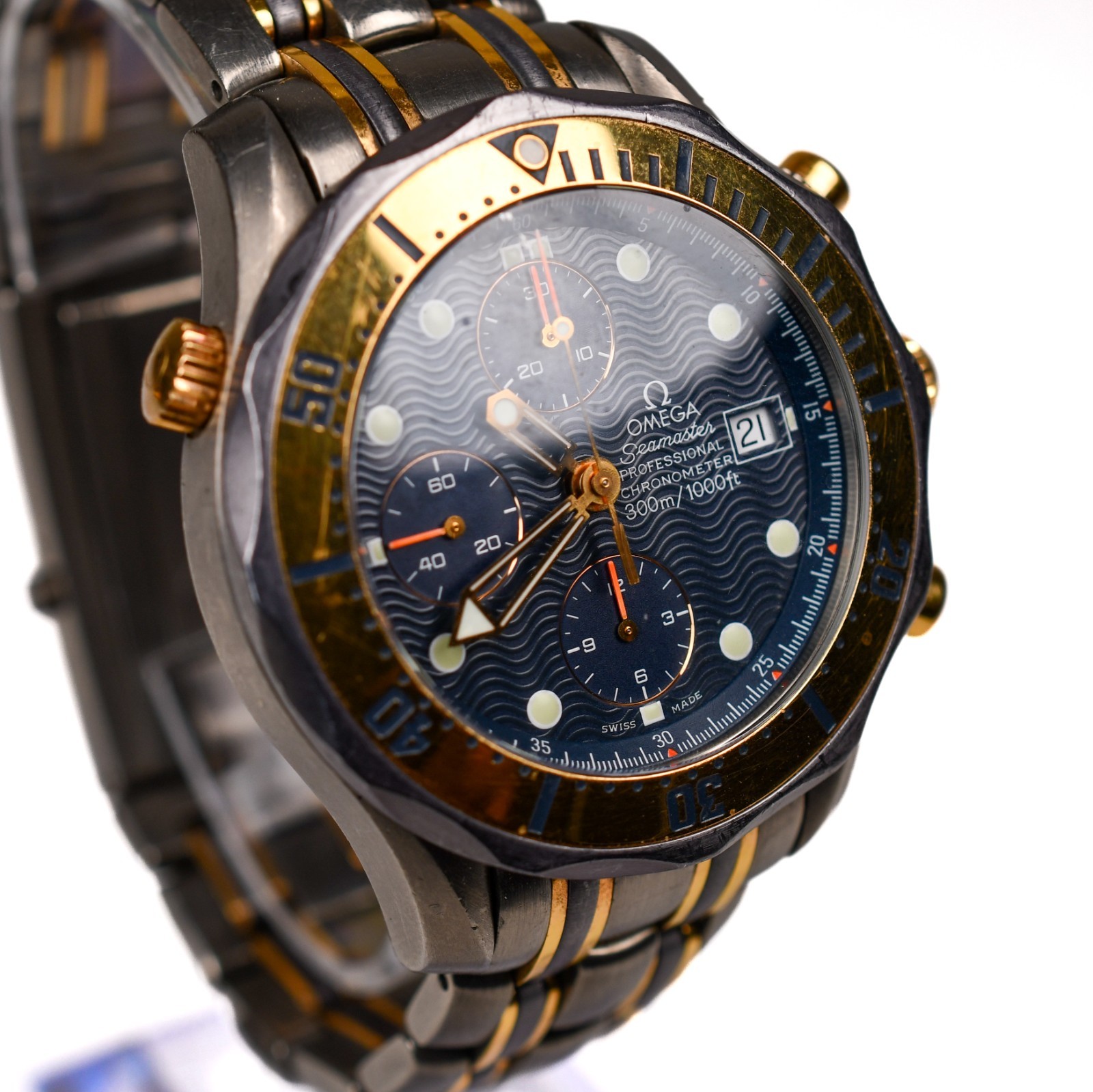 Omega Seamaster Chronograph Chronometer 2297.80 41.5mm 1995 Cal 1164 Full Set