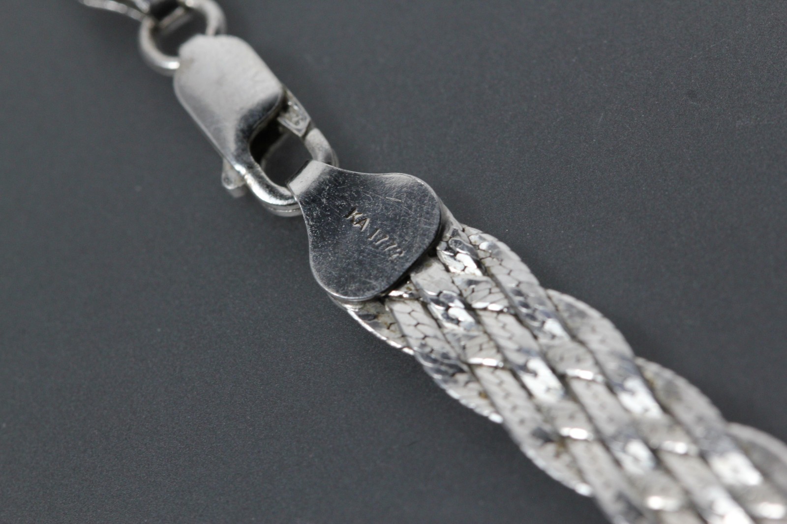 925 Sterling Silver 18″ Wide Flat Woven Chain Necklace 11.6 Grams (NEC6016)