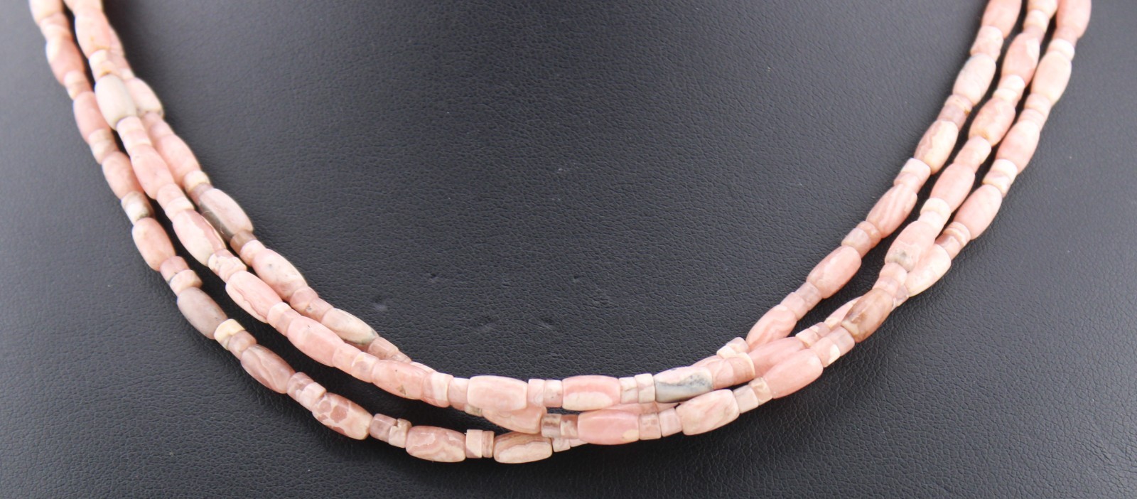 Mine Finds by Jay King Pink Rhodochrosite Layered Beads Sterling Silver Necklace