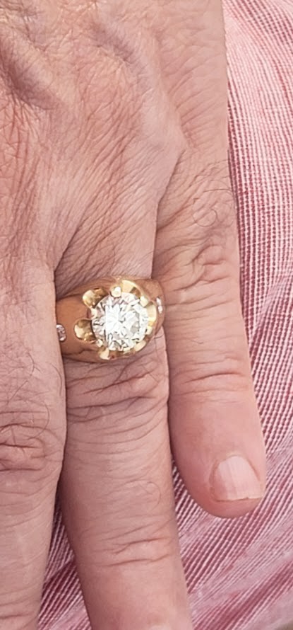 GIA CERTIFIED 14K YELLOW GOLD 2.72CT DIAMOND MENS RING 9.25 11.1GR