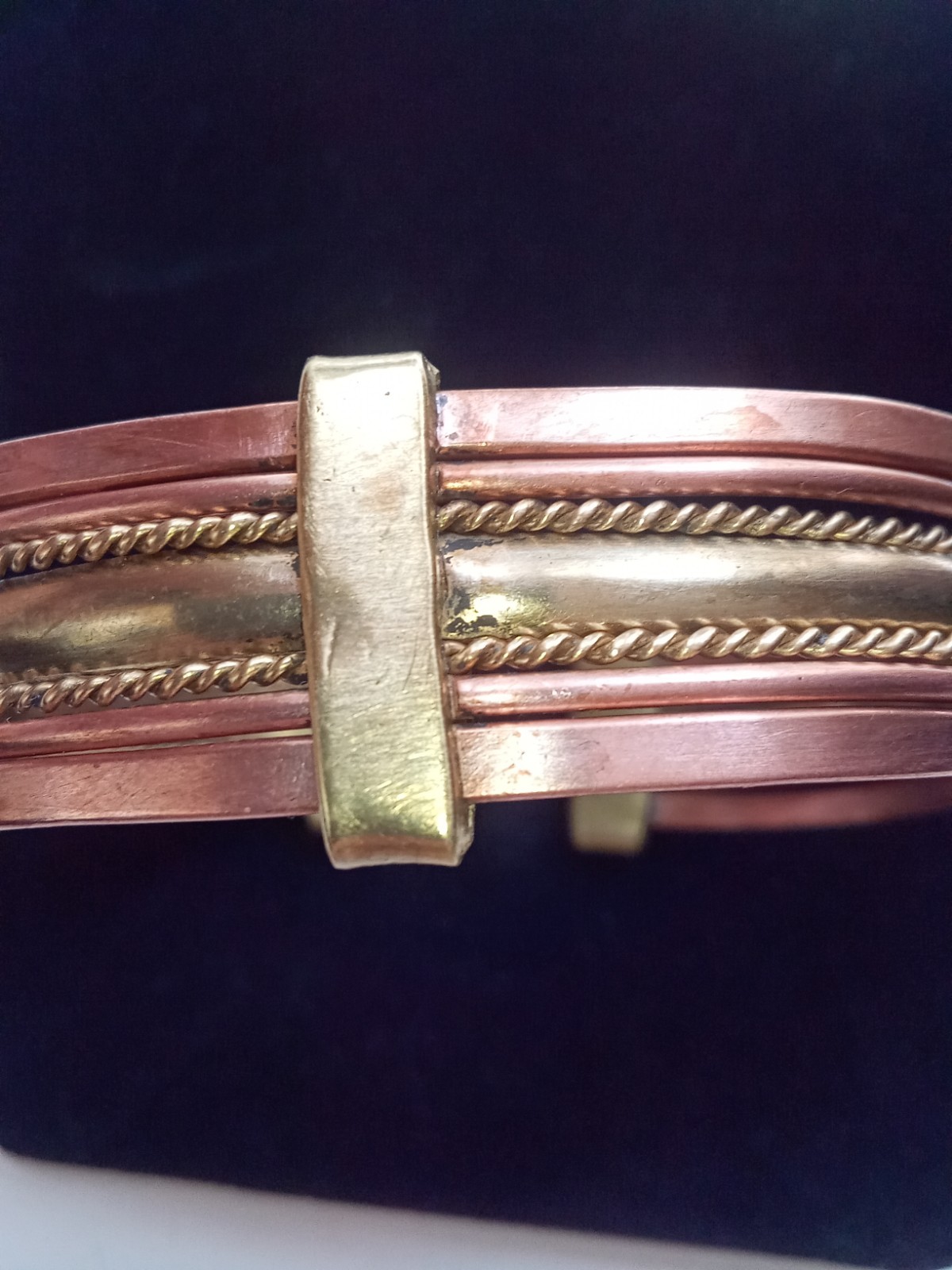 Pure Copper &Brass Set Cuff Bracelet & Earrings Renoir Style Handmade…