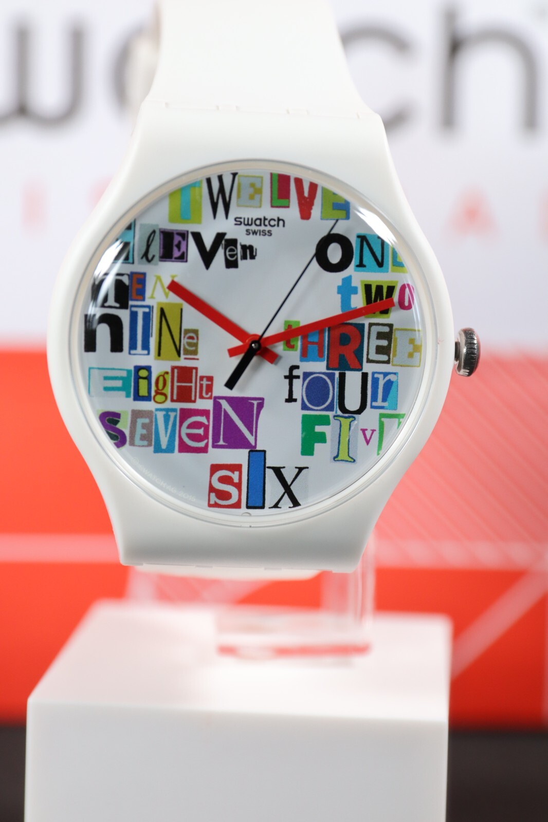 SWATCH SWISS MADE, MODEL MULTI COLLAGE, SUOW132 NEW WHITE DIAL QUARTZ UNISEX