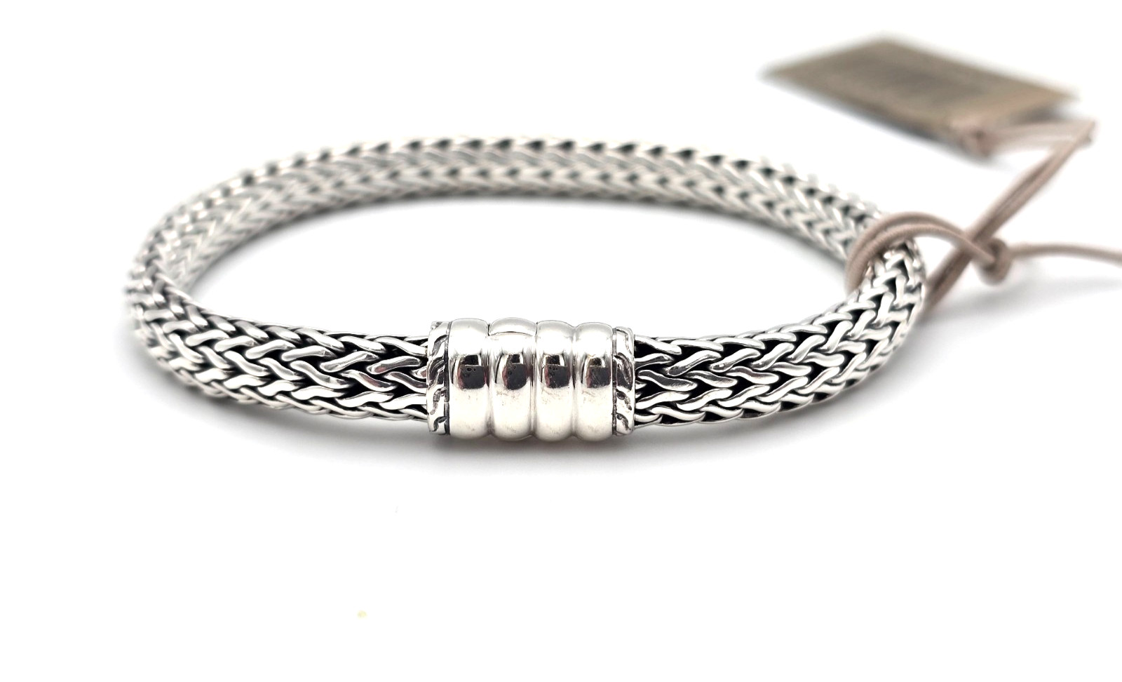NWT Designer John Hardy Sterling Silver 925 Classic Woven Bracelet Size S — 7″