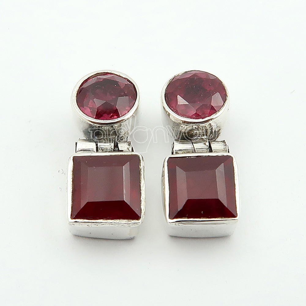 gr8onyou Valentines Day | High Quality Pure Silver RUBY Earrings For Her