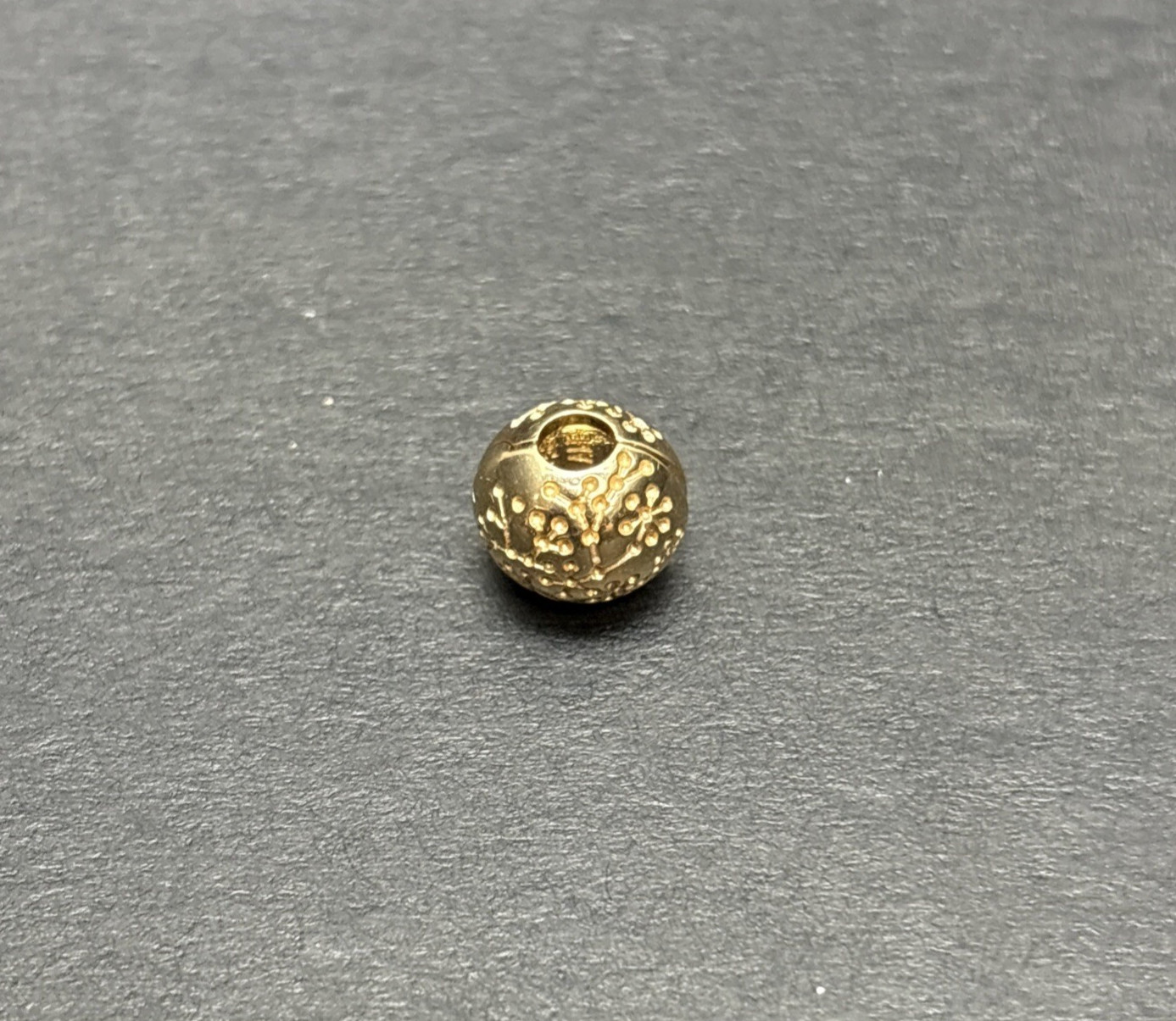 Pandora ALE Authentic 14k (585) Yellow Gold Floral Lucerne Clip Charm