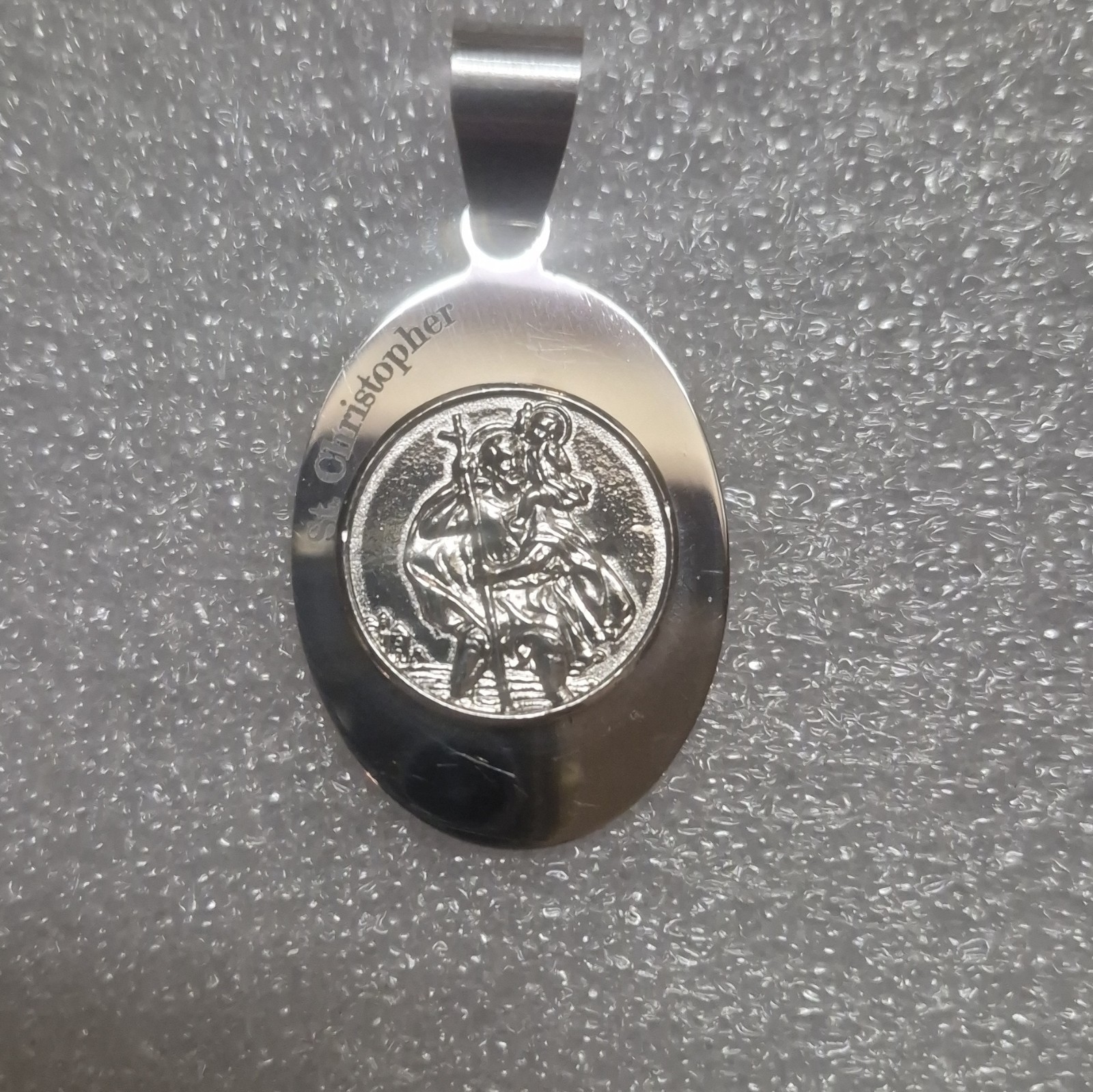 .92S St Christopher Sterling Silver Charm Marked – Italy .925 – 14.9grm