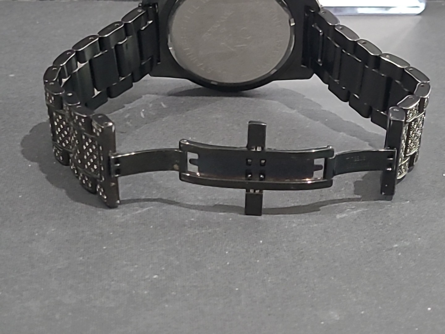 Techno Com by KC Diamond Chronograph series. 47mm iced-out pave checkerboard