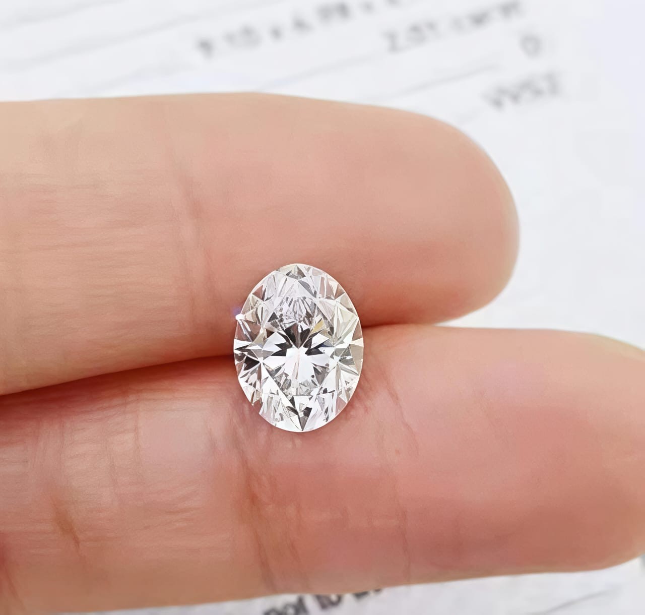 6.40 CT Oval Cut VVS1, D-E Grade Lab Grown Diamond 10×14 mm Gemstone +Gift