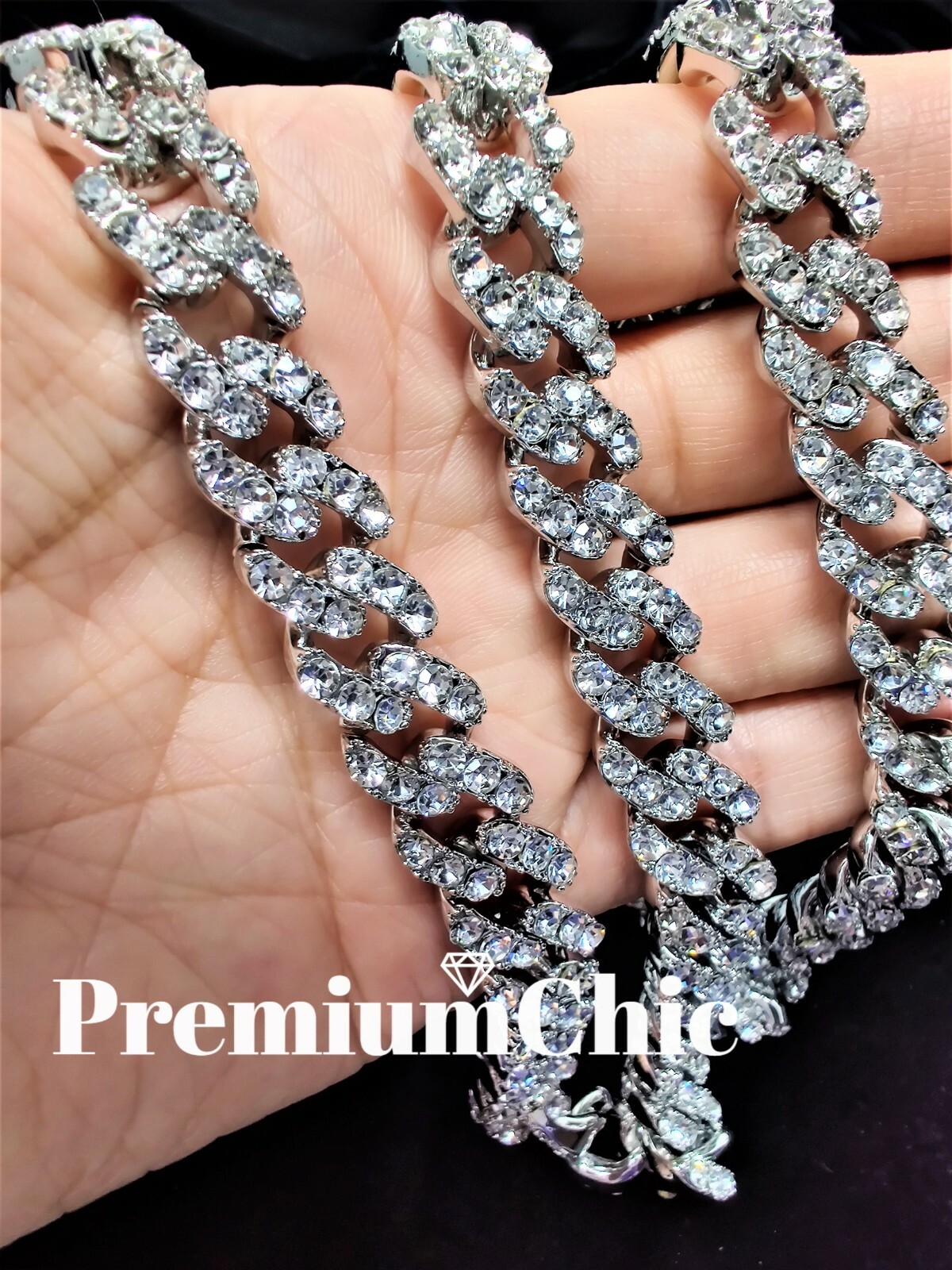 Miami Cuban Iced Designer Link Chain Necklace or Bracelet Mens Plated CZ Jewelry