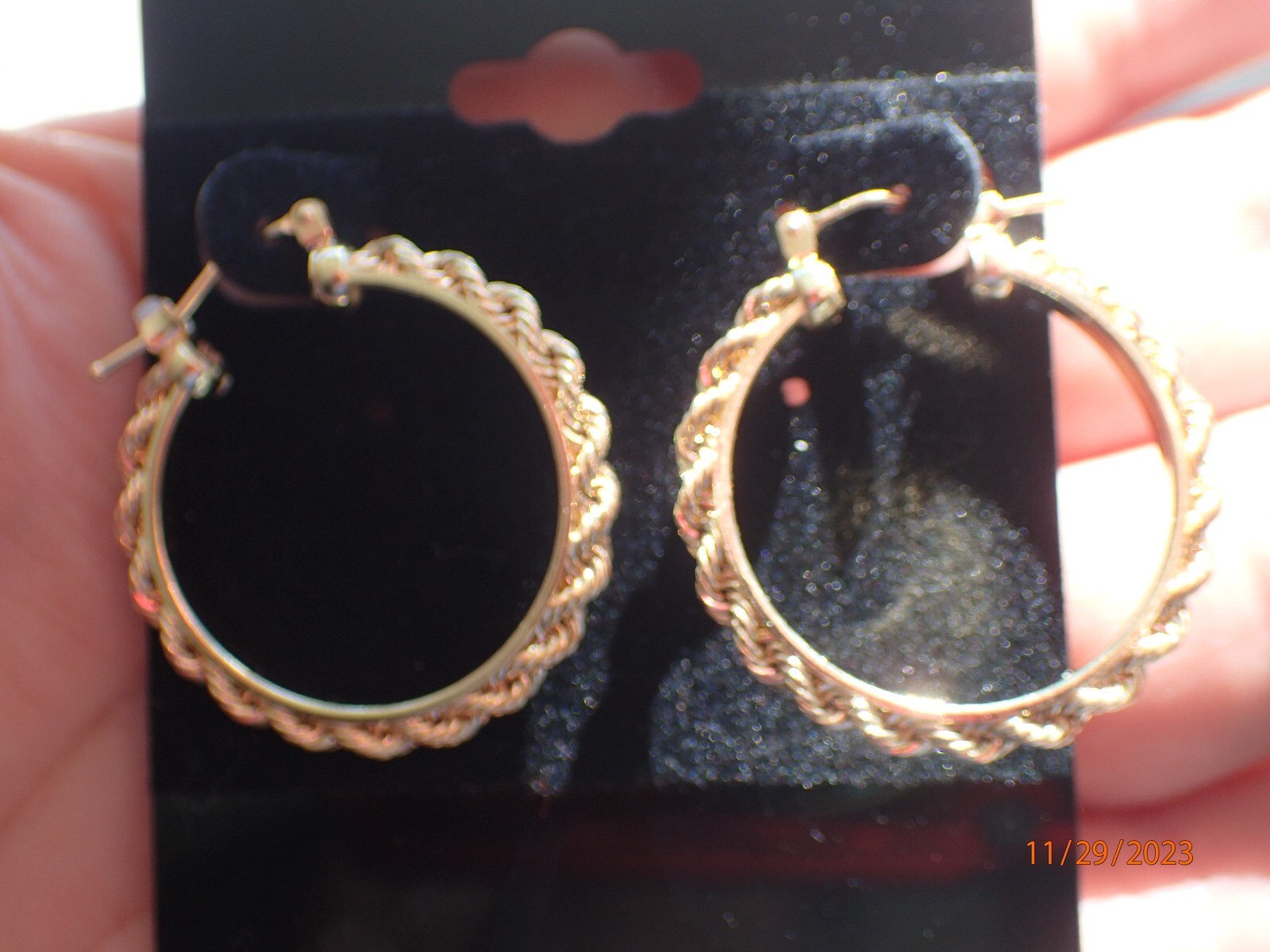 EternaGold Rope Texture Hoop Earrings, 14K Gold, 3.7g Orig $789 J420104