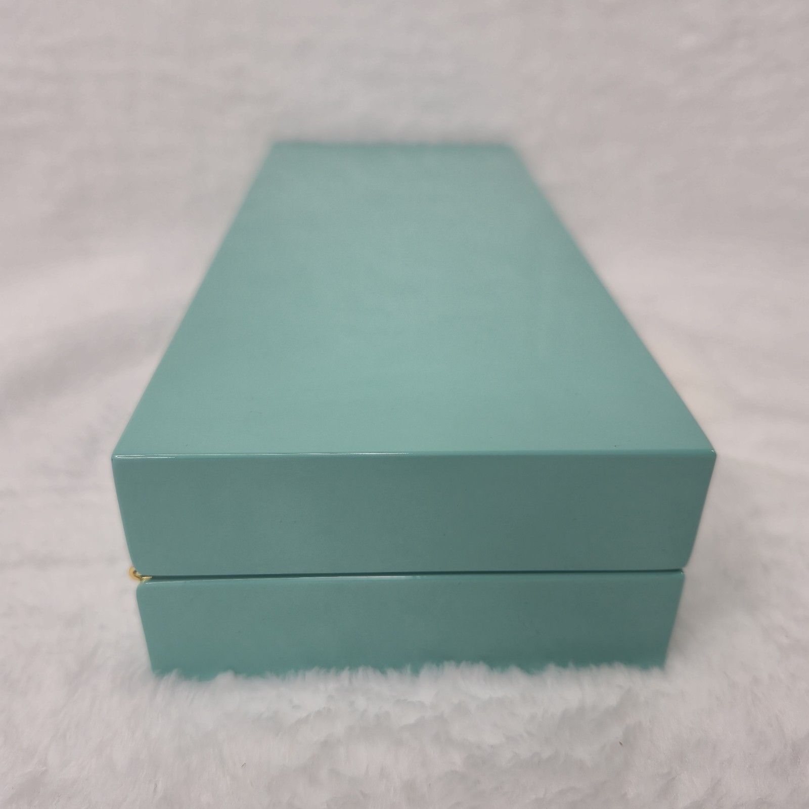 Addison Ross Ross LTD Polished Lacquer Wood Jewelery Box Glossy Teal 4″x9″ NWOB