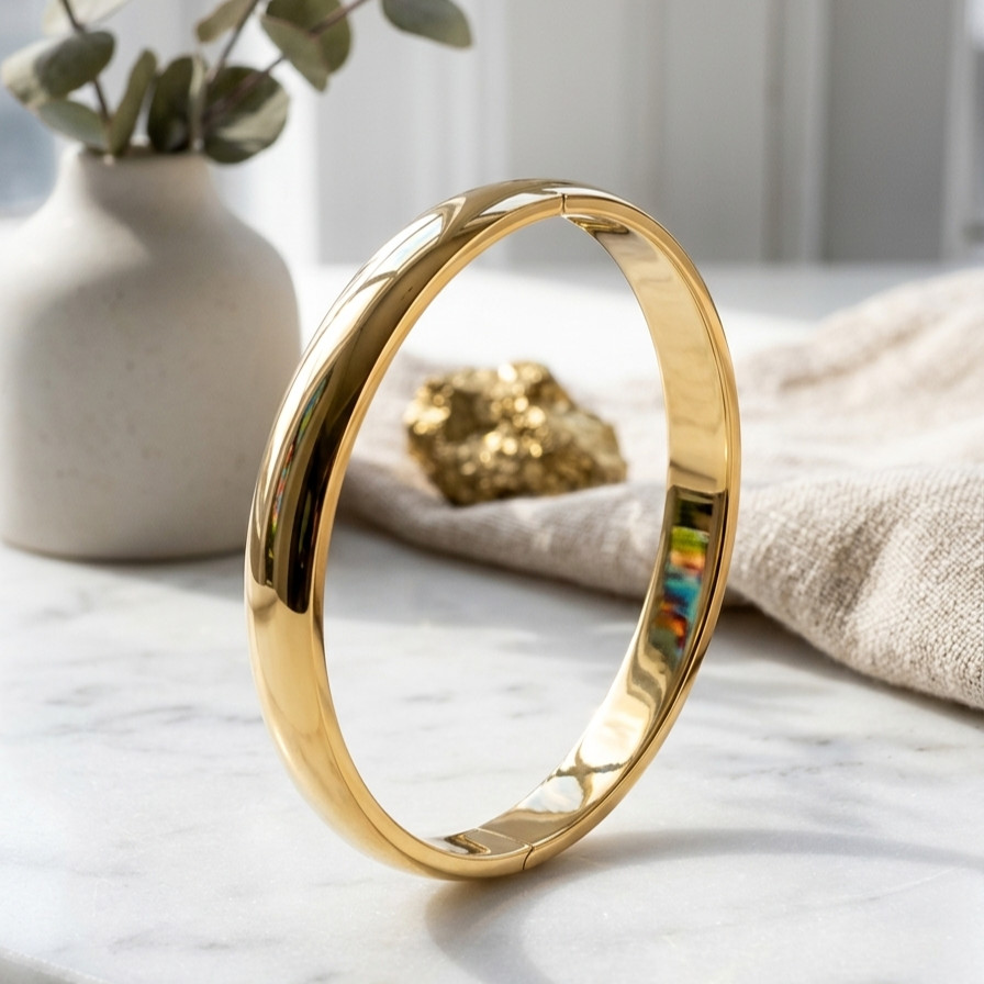 Anti Tarnish Bracelet, Premium Stainless Steel, 18K Gold Plated, Jewellery