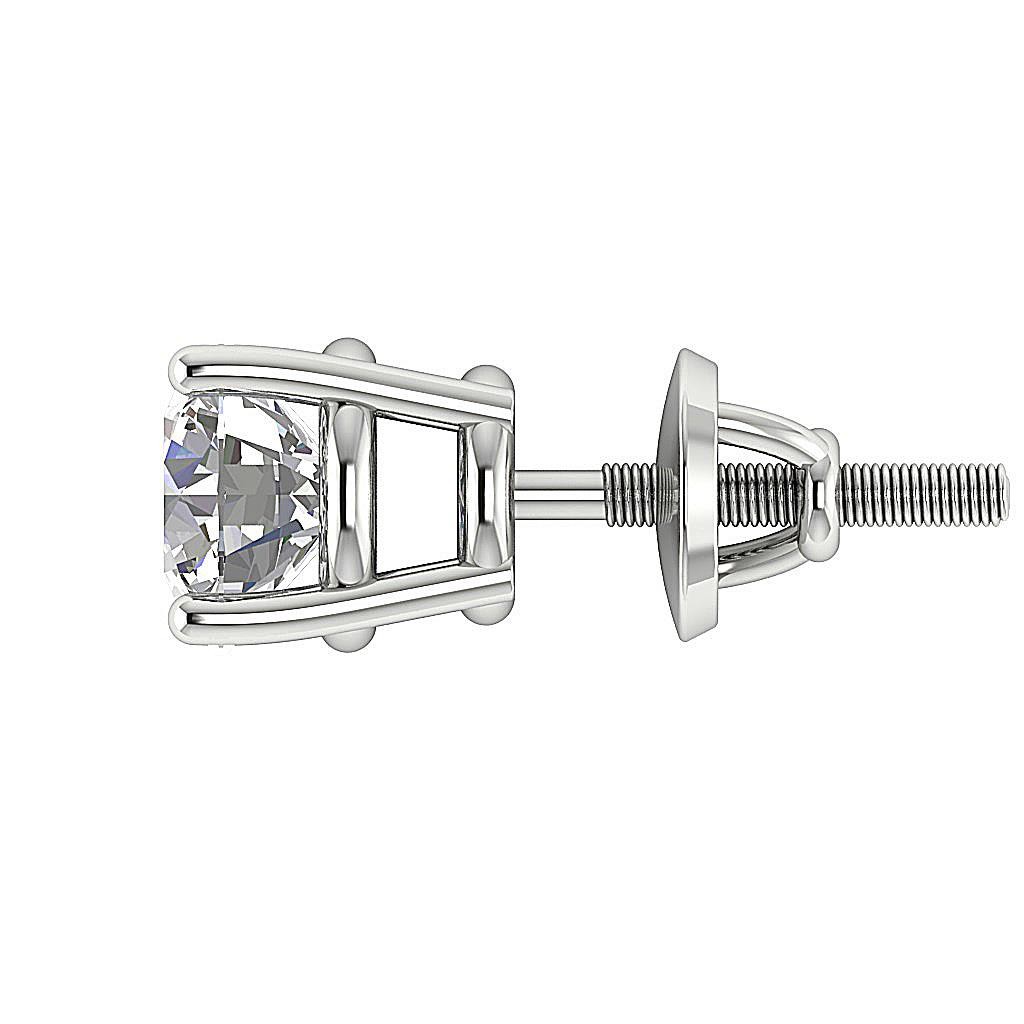 SI1 G 0.23 Ct Round Diamond Solitaire Single Piece Stud Earring 14K Solid Gold