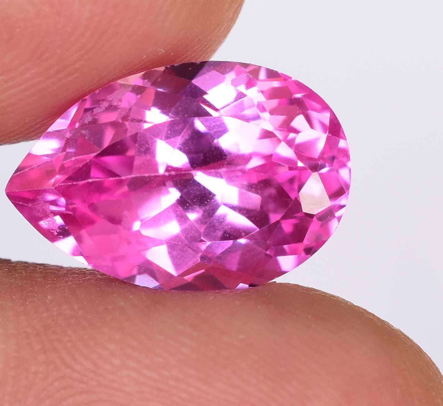 Flawless Natural Mogok Pink Ruby 10.00 Ct Pear Stunning Certified Loose Gemstone