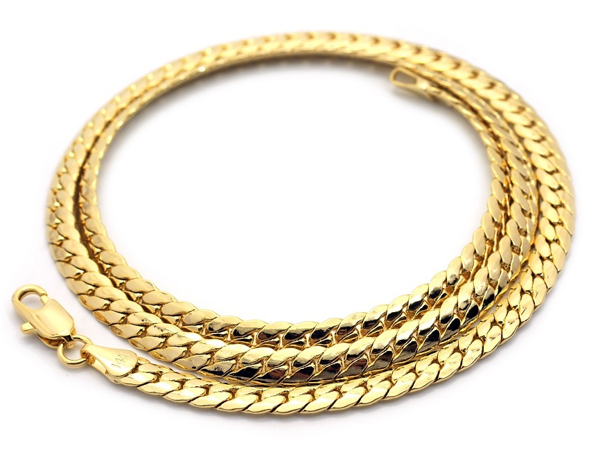 Men’s 5mm Miami Cuban link Chain 20″ 22″ 24″ 26″ 30 Necklace 14k Gold Plated