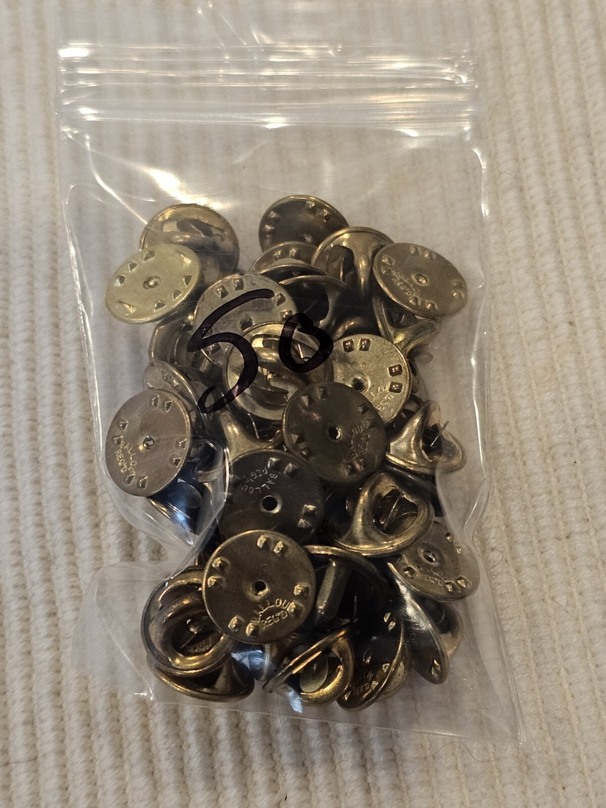 WWII to 1960s 70s Brass Clutch Backs Military Army Pin Badge x50 L@@K!!!