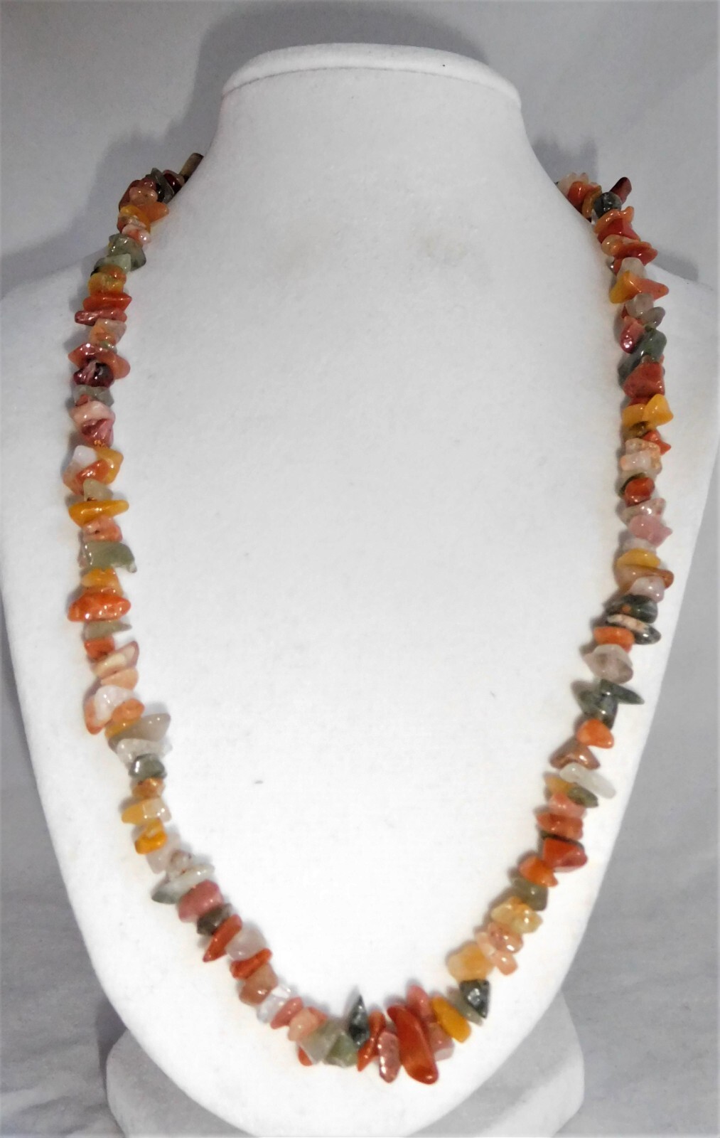 Natural Quartz Chip Necklaces by Healing Light Stones Smoky Rose Clear Snow Mix