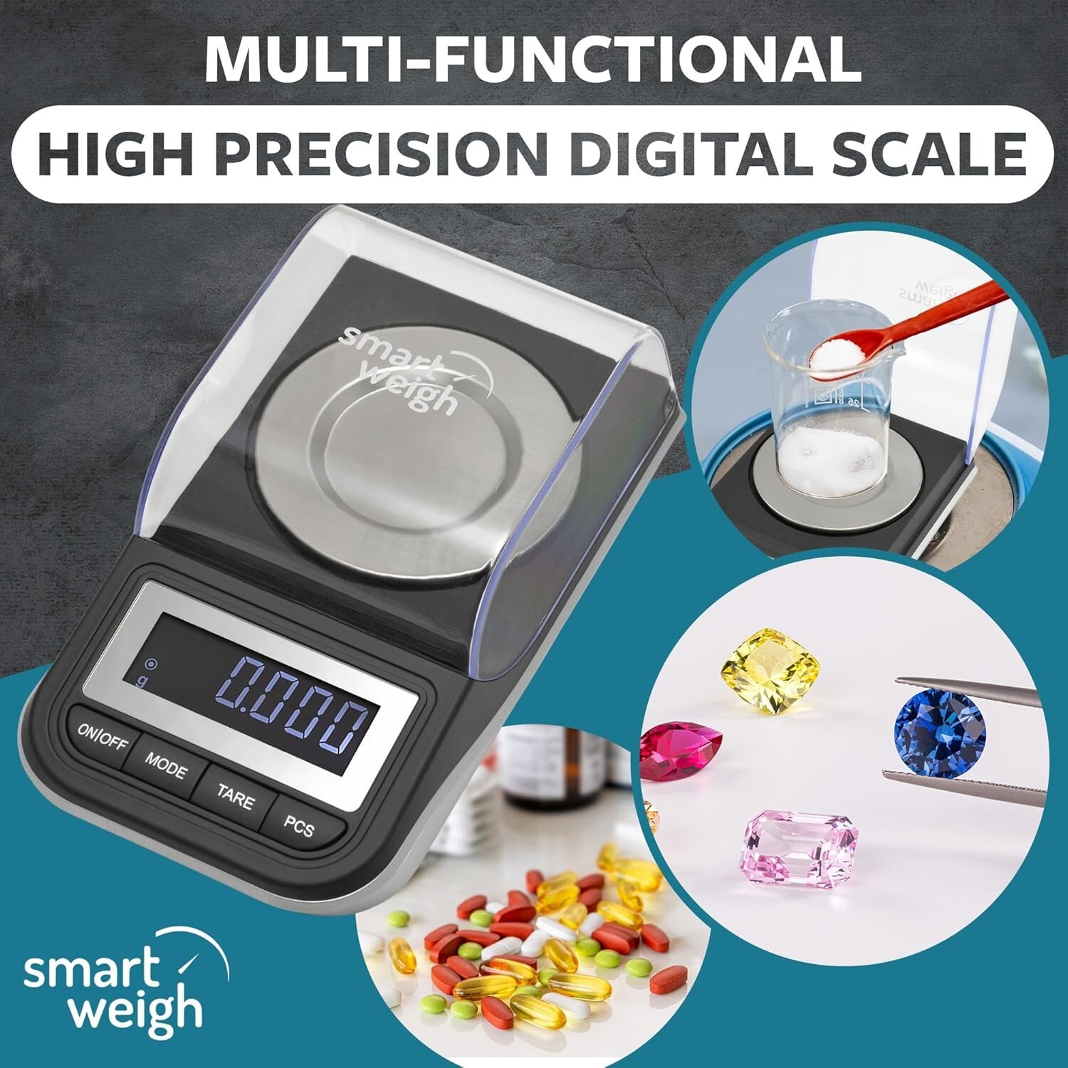 Premium High Precision Digital Milligram Scale 50g x 0.001 Grams – Black