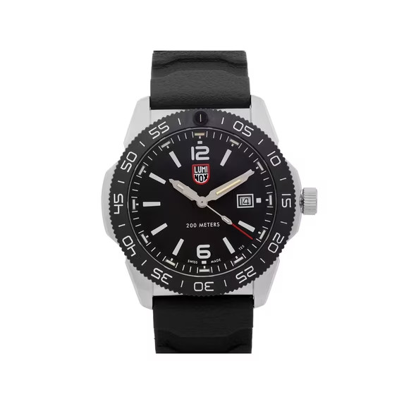 Luminox Sea Pacific Diver 44mm Steel Black Dial Rubber Mens Quartz Watch XS.3121
