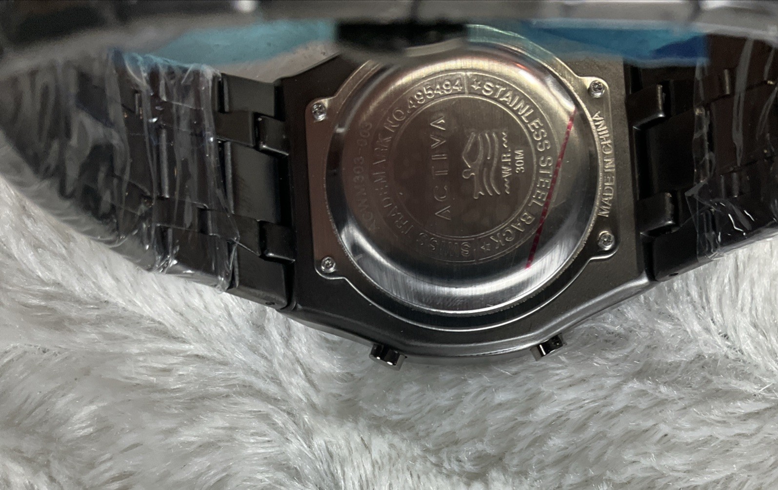 Activa Signal X Invicta Black Mens 45.5 MM Digital Dress Watch ACWM 303-003 NIB
