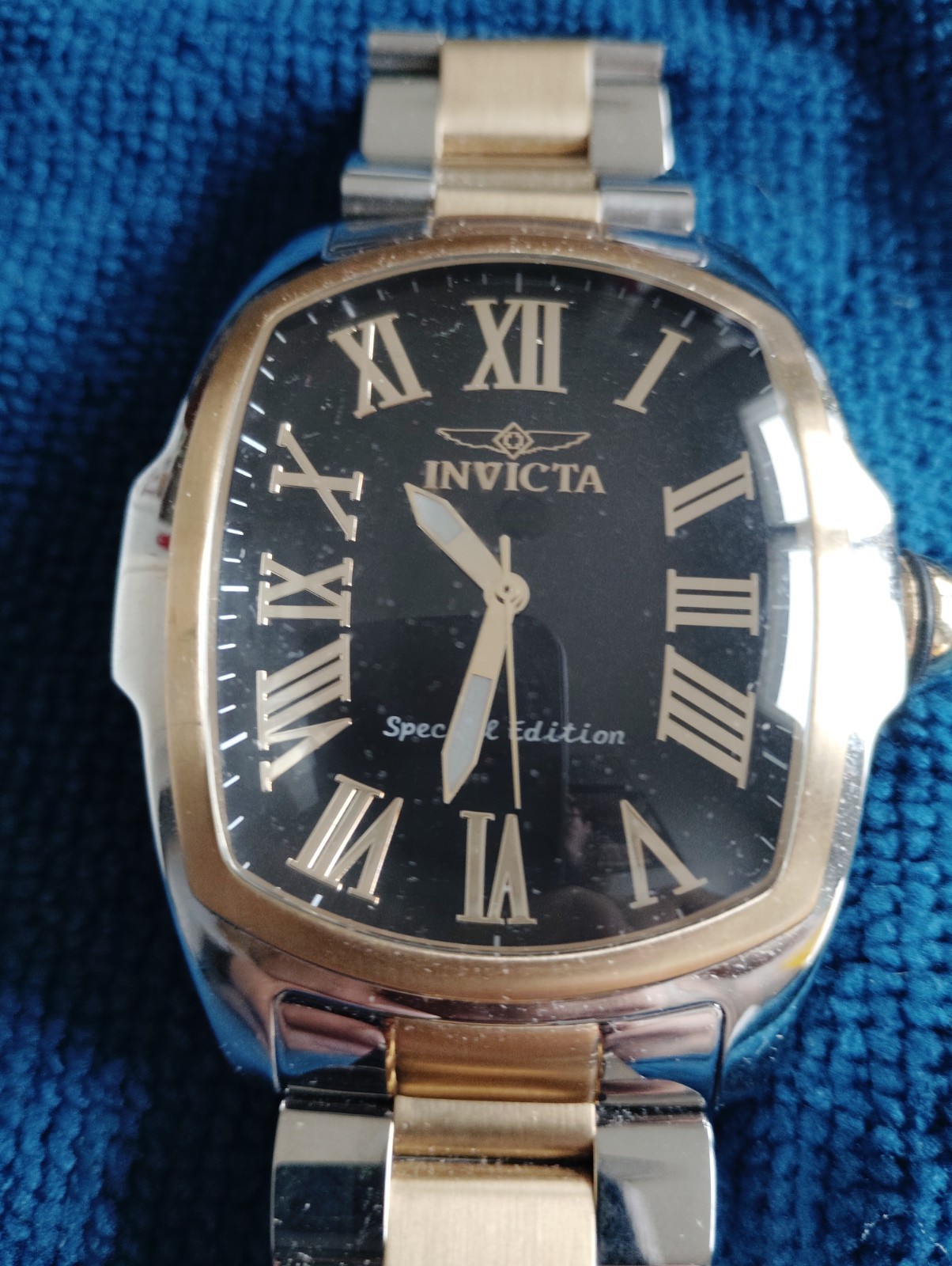 Invicta Lupah Special Edition Men’s Quartz Watch Gold BLK SS Bracelet 47mm