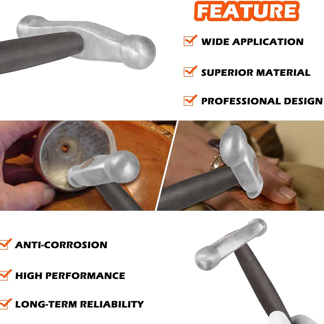 Goldsmiths Jewelers Ball Head Hammer Jewelry Making Tool Silversmith Texturing