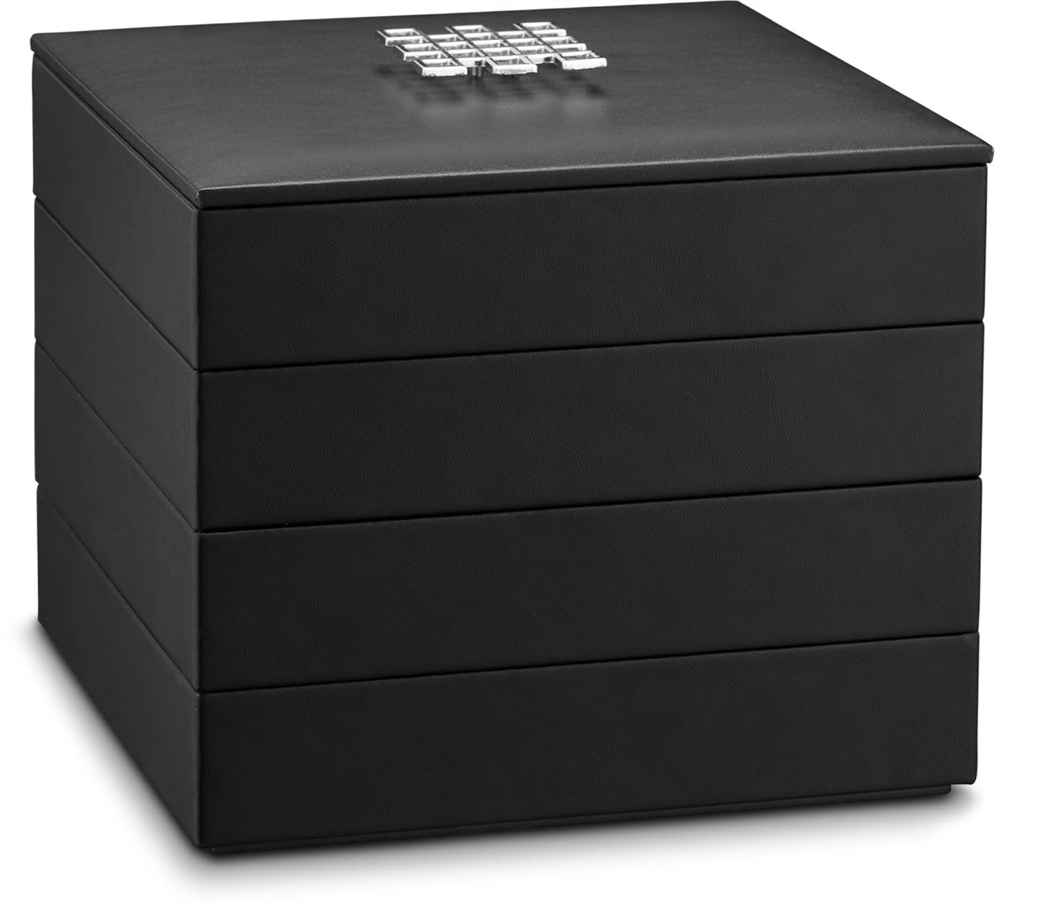 Stylish Jewelry Storage Organizer with 4 Trays and Dust-Free Lid – Perfect Gift