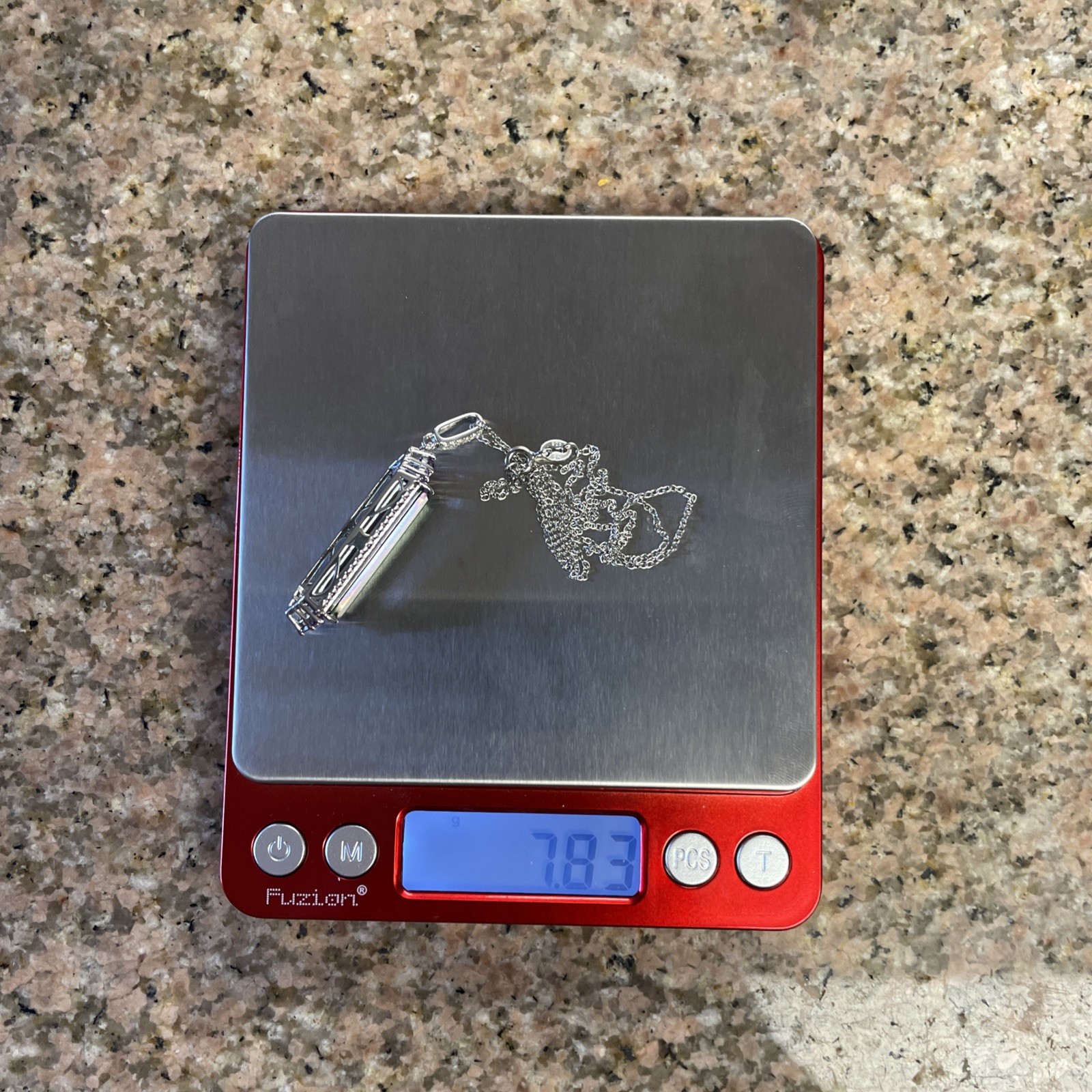 Multi-Color Quartz Rhodium Over Sterling Silver Pendant With Chain 7.83 Grams