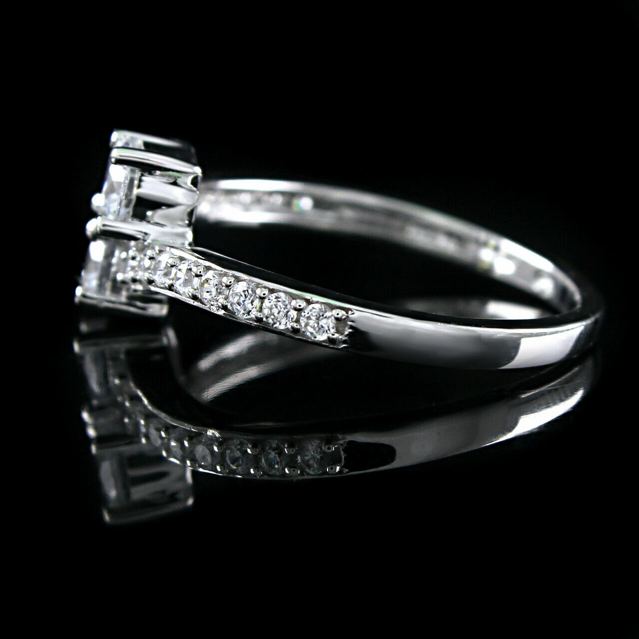 Forever Us 2.30Ct Two Diamond 14K White Gold Engagement Ring Simulated Size 6.5