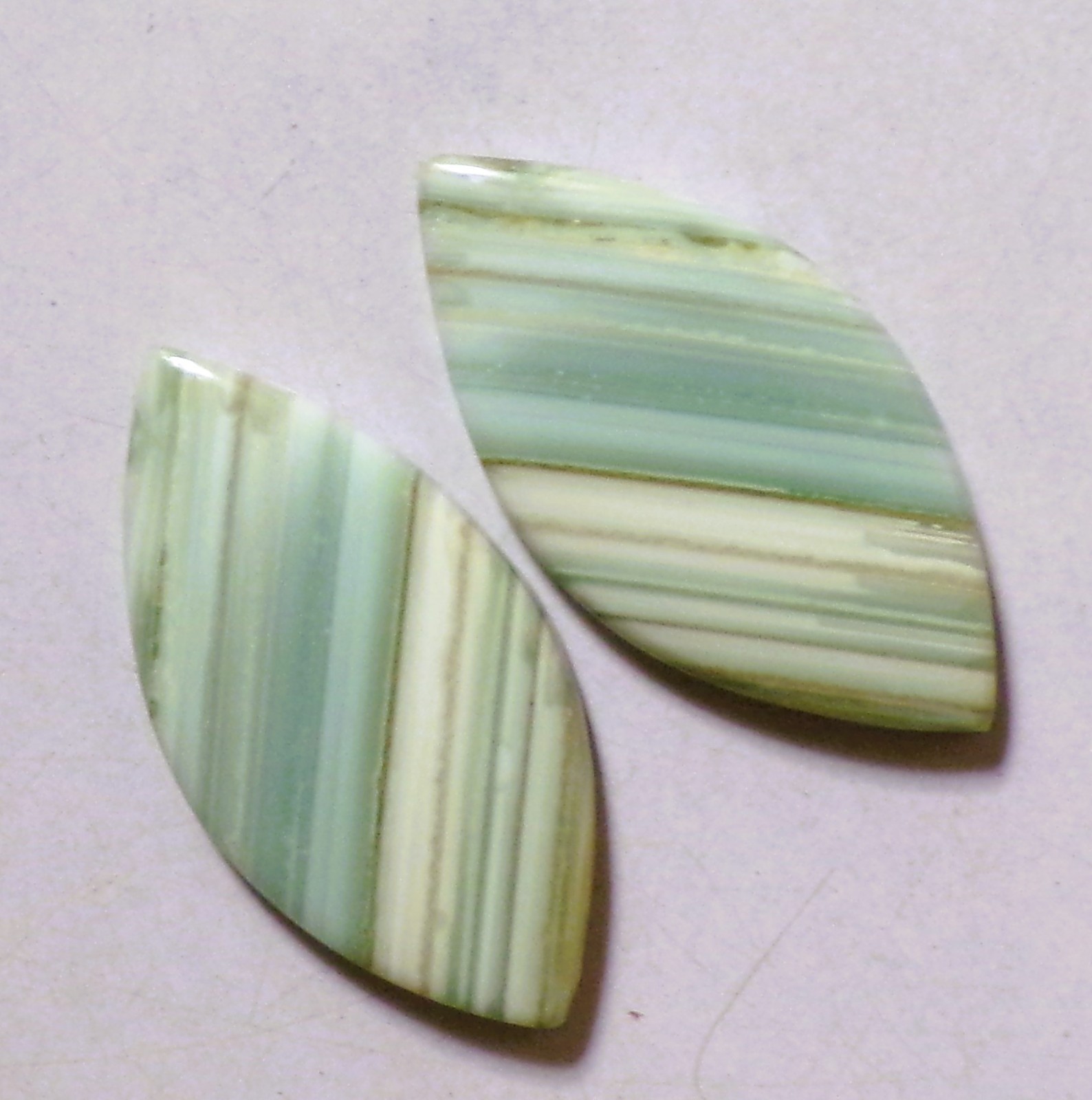 33.05 Cts Natural Saturn Chalcedony Cabochon Match Pair Gemstone 34X17.4MM DE-28