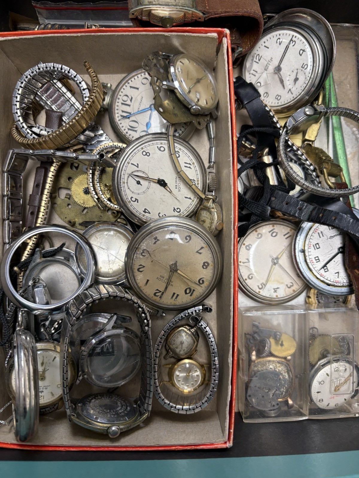 Huge Vintage Men’s Cufflink Pocket Watch & Jewelry etc Lot over 150 PC LOT