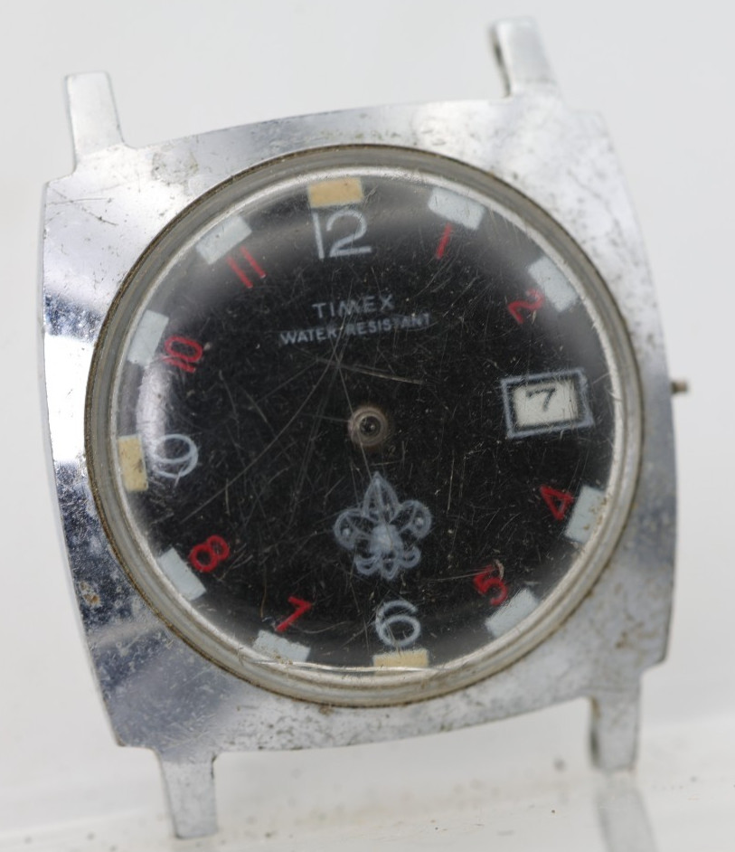 TIMEX BOY SCOUTS WRIST WATCH, 30.5×37.4mm CASE, 19mm LUG, FOR REPAIR (NG)