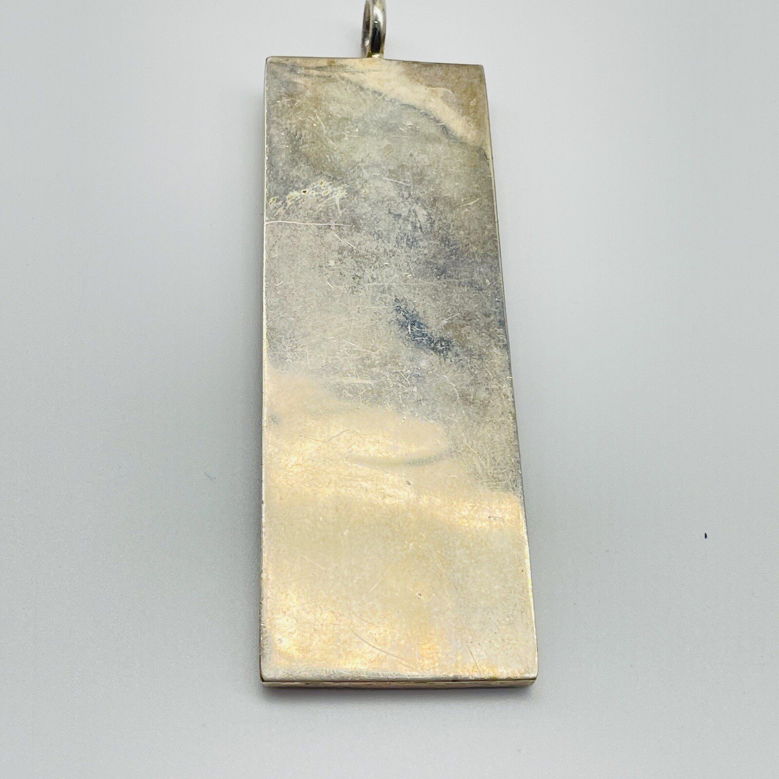 Vintage Golden Enamel Leaf Pendant Silver Tone