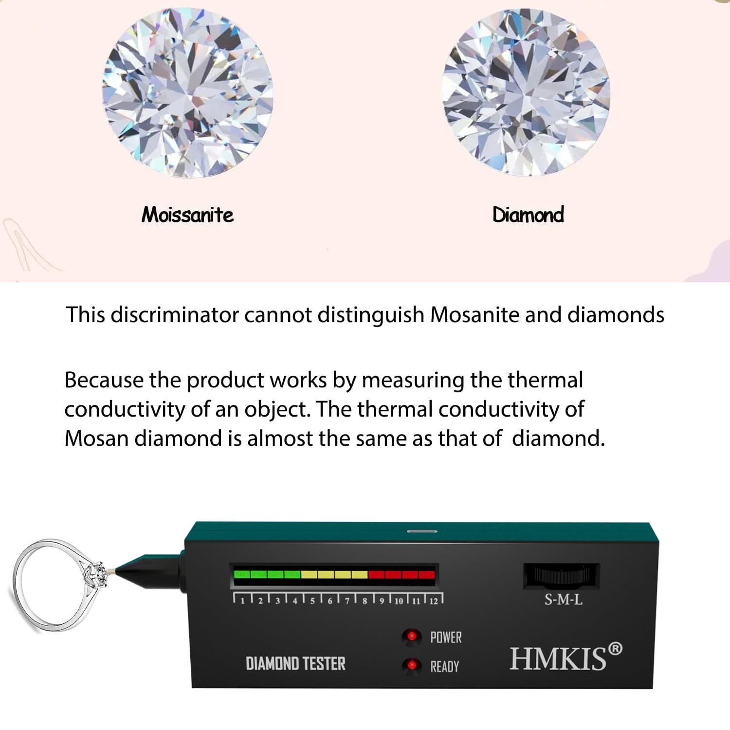Precision Diamond Tester Pen with 60X Loupe – Non-Rechargeable Authenticity Tool