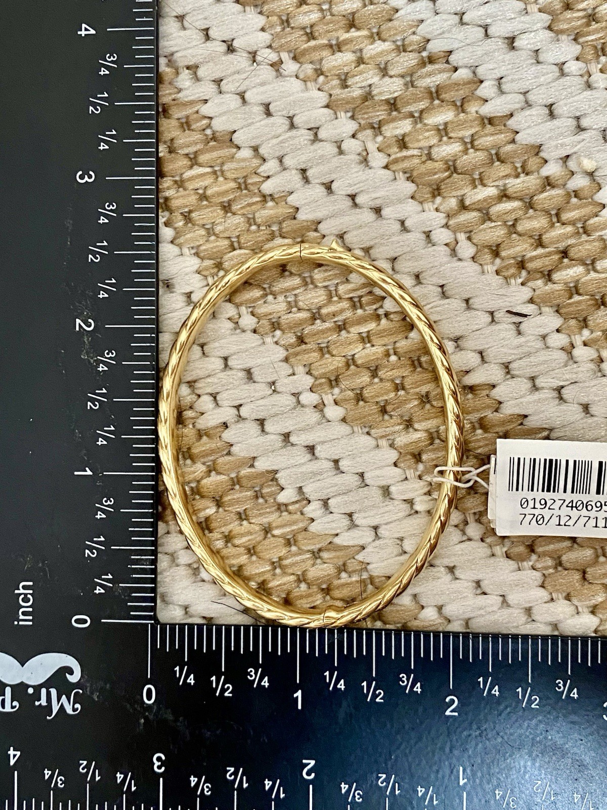 David Yurman 18K Yellow Gold Sculpted Cable Bangle Bracelet 6.2mm $8500+ M
