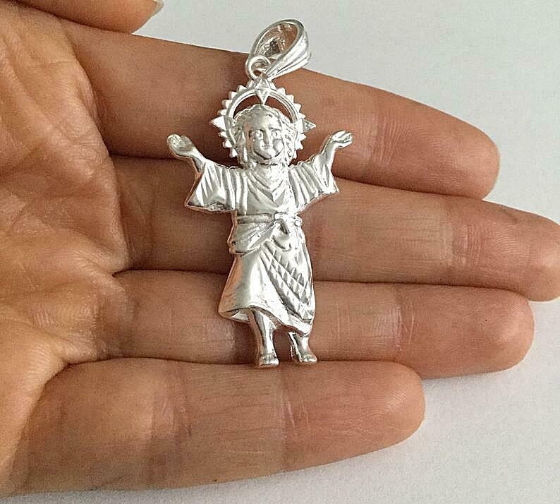 925 Sterling Silver Divine Child Pendant / Dije del Divino Nino plata 925-ESP8