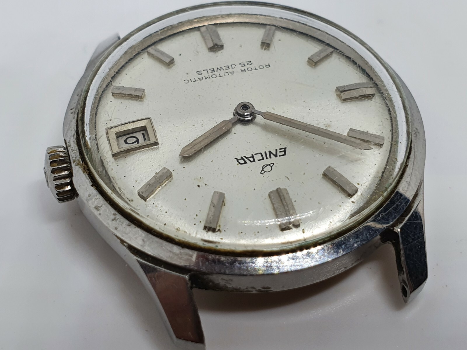 Vintage ENICAR watch cal 1145 automatic ref 125/007 needs attention