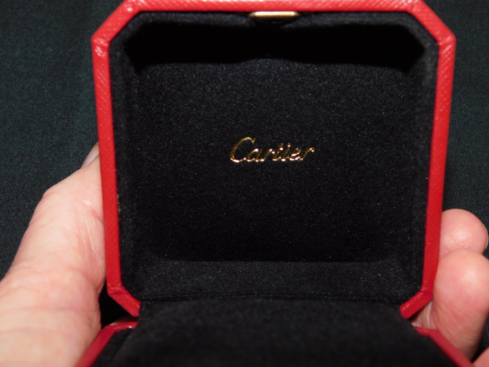 Genuine Cartier Love Ring Box W/ Velvet Drawstring Bag No Outer Box +FREE SHIP!